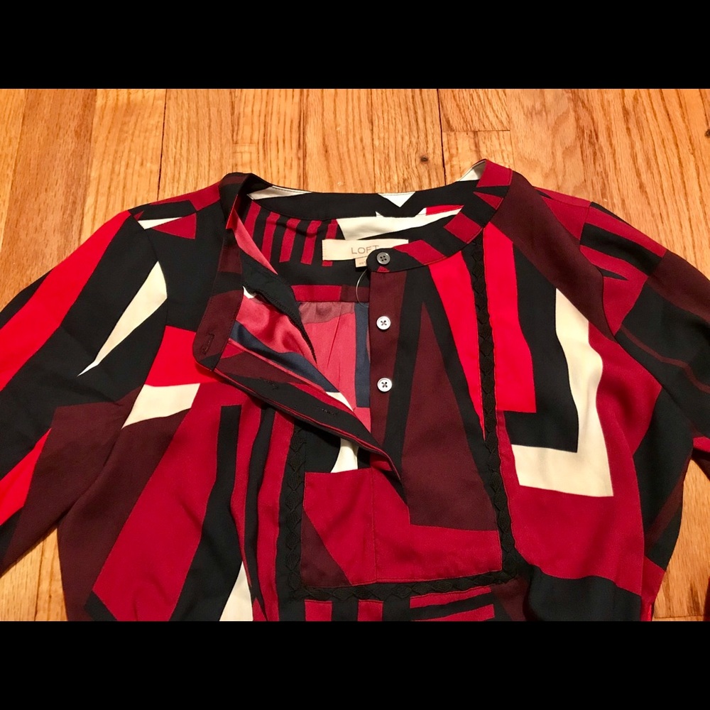 LOFT Abstract Pattern Dress - Picture 2 of 5